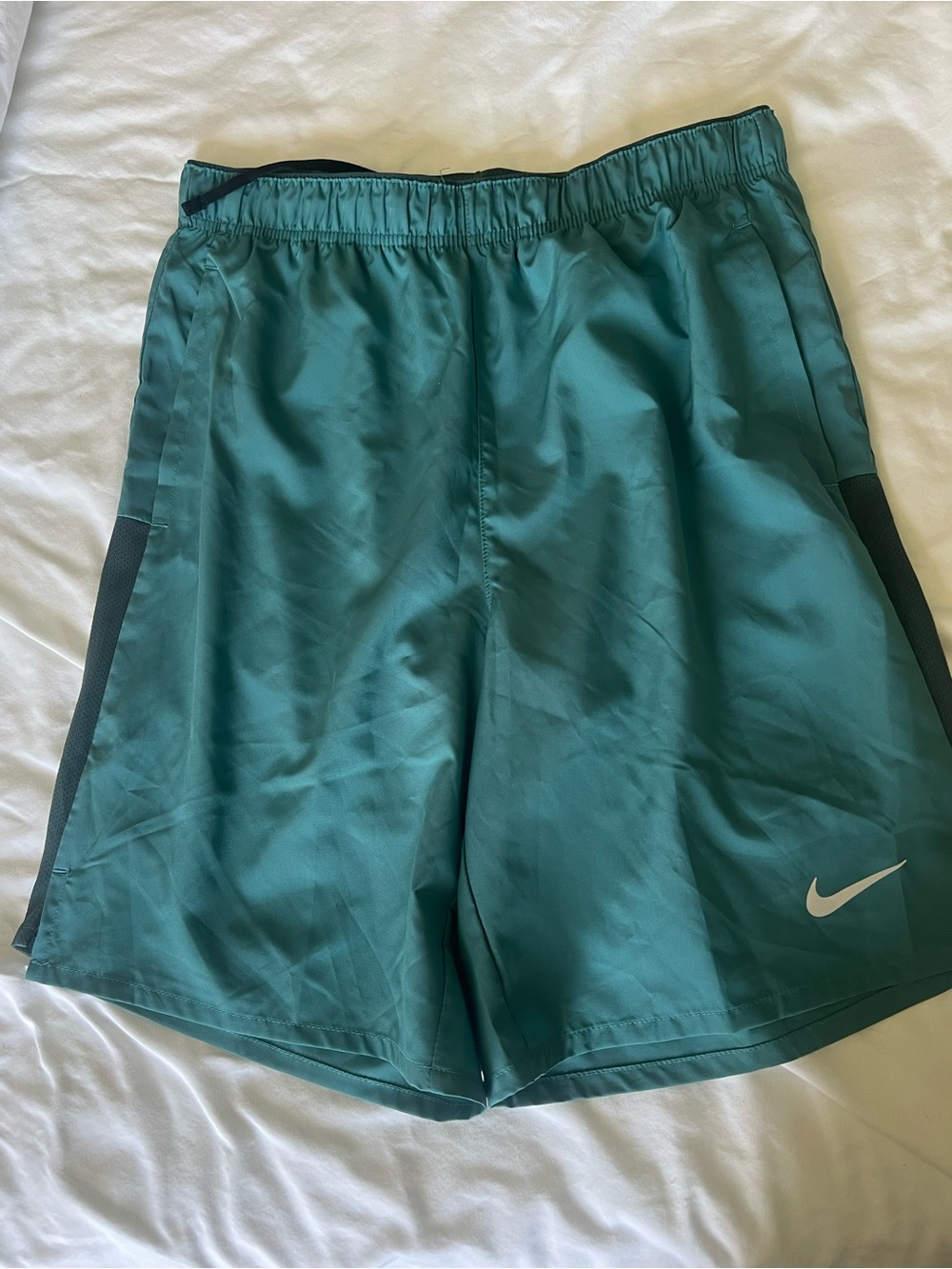Nike Men's Teal Athletic Shorts with Swoosh